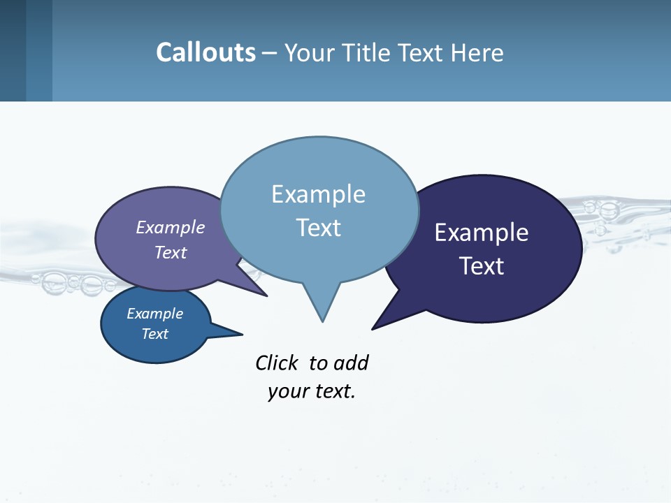 A Blue Water Powerpoint Presentation With Bubbles PowerPoint Template