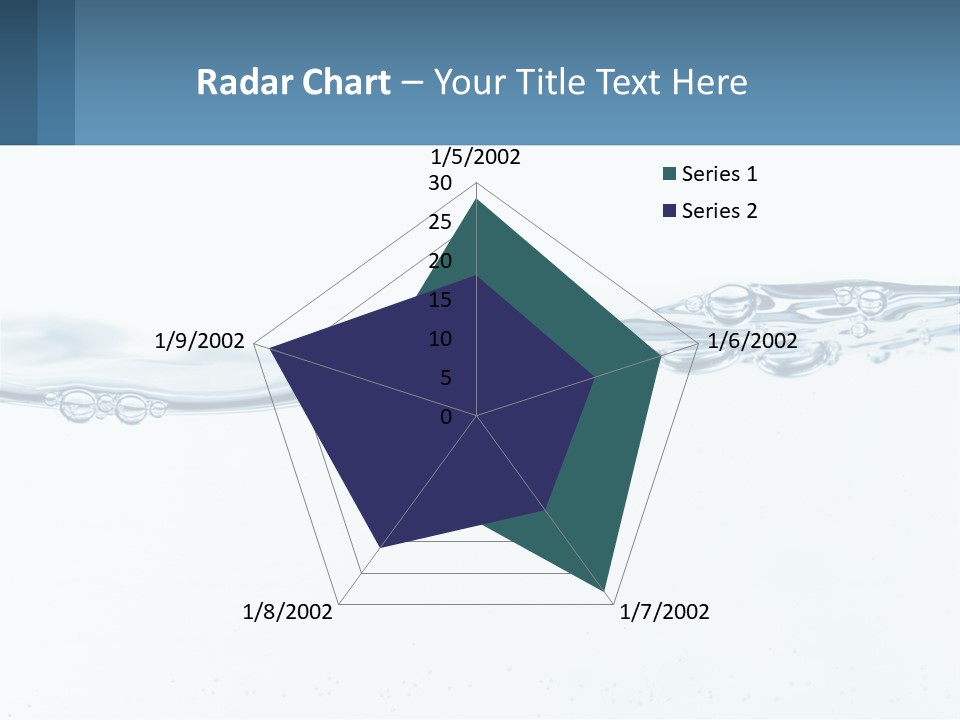 A Blue Water Powerpoint Presentation With Bubbles PowerPoint Template