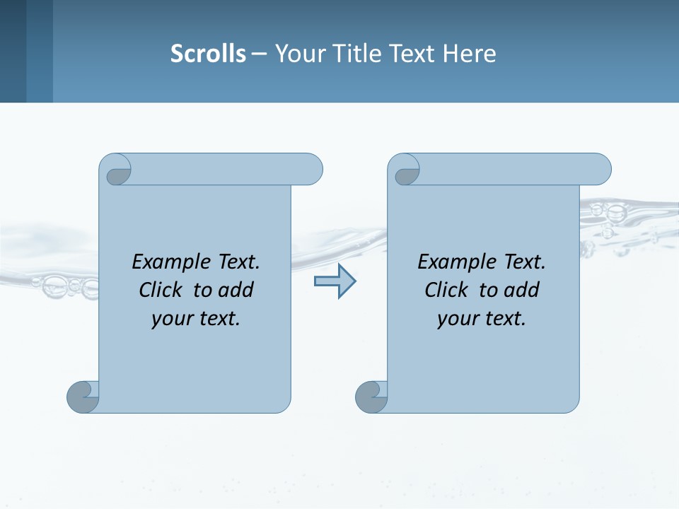 A Blue Water Powerpoint Presentation With Bubbles PowerPoint Template