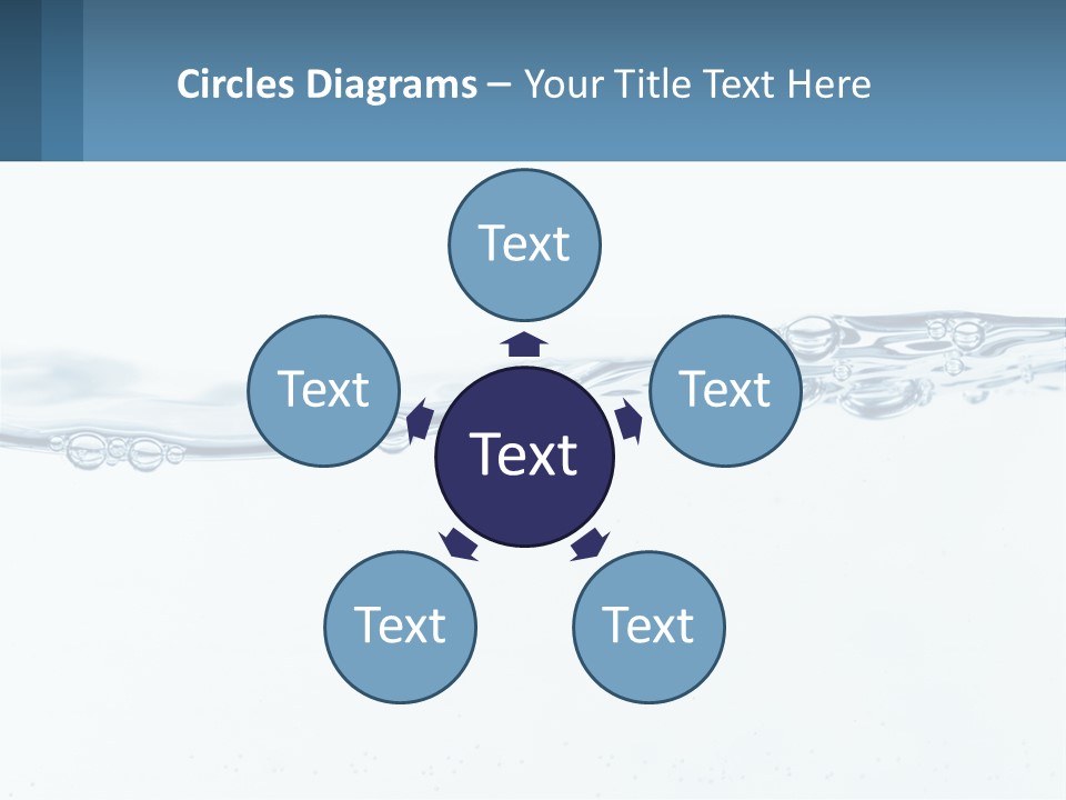 A Blue Water Powerpoint Presentation With Bubbles PowerPoint Template