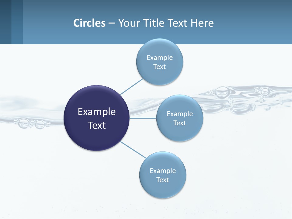 A Blue Water Powerpoint Presentation With Bubbles PowerPoint Template