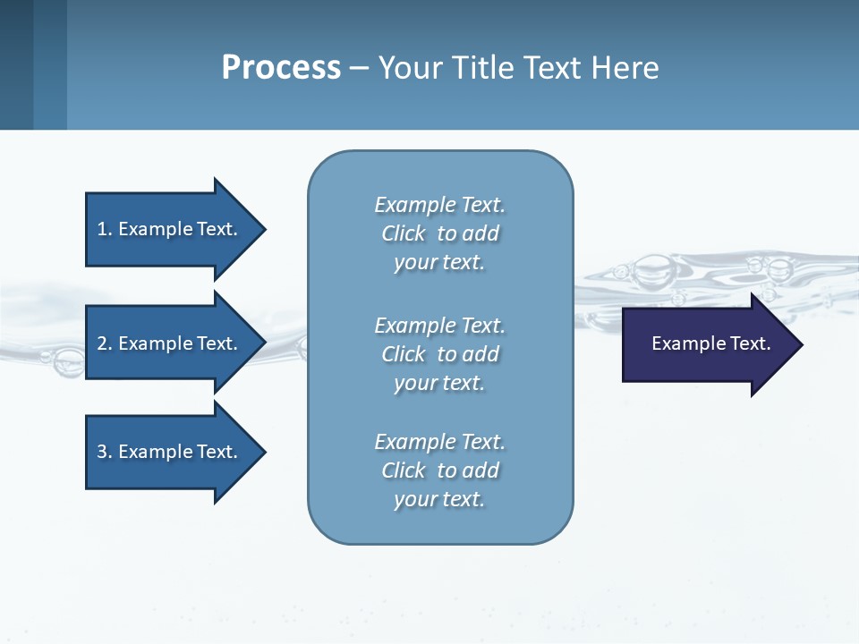 A Blue Water Powerpoint Presentation With Bubbles PowerPoint Template