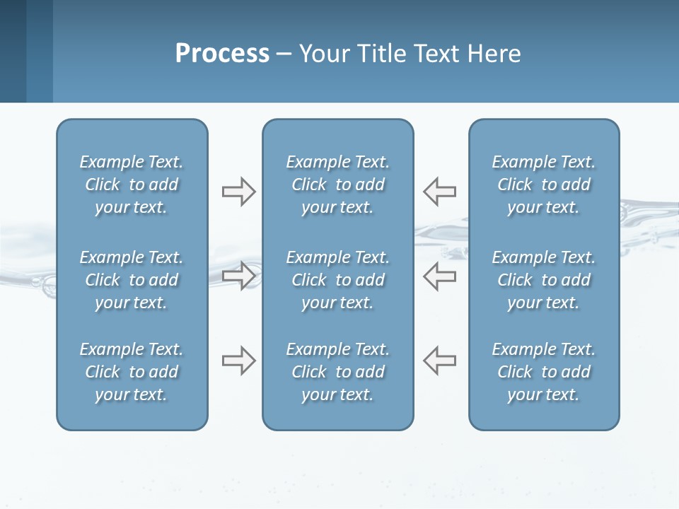 A Blue Water Powerpoint Presentation With Bubbles PowerPoint Template