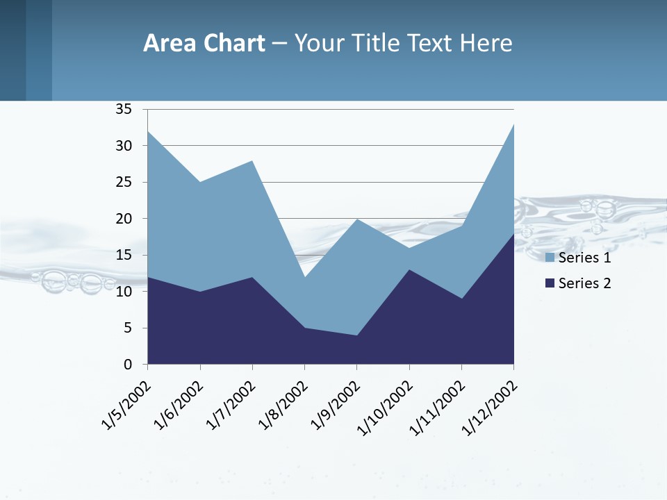 A Blue Water Powerpoint Presentation With Bubbles PowerPoint Template