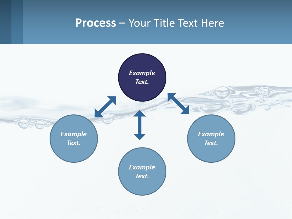 A Blue Water Powerpoint Presentation With Bubbles PowerPoint Template
