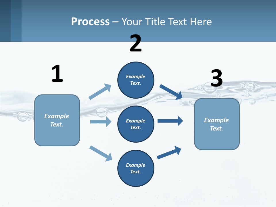 A Blue Water Powerpoint Presentation With Bubbles PowerPoint Template