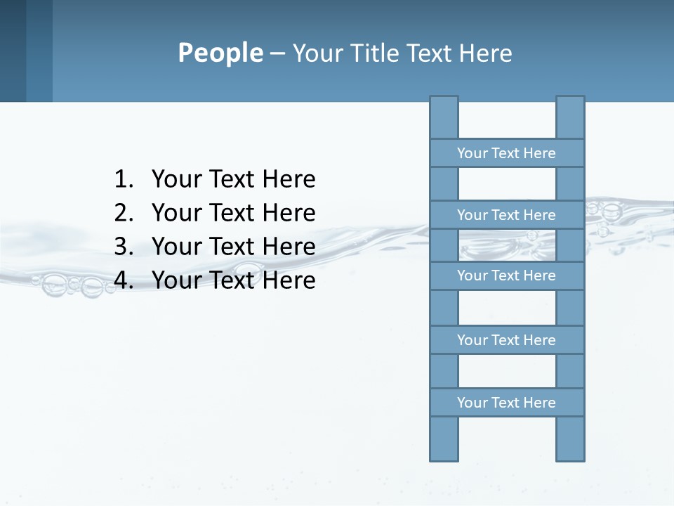 A Blue Water Powerpoint Presentation With Bubbles PowerPoint Template