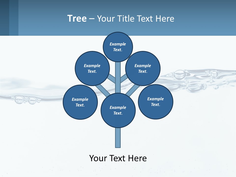 A Blue Water Powerpoint Presentation With Bubbles PowerPoint Template