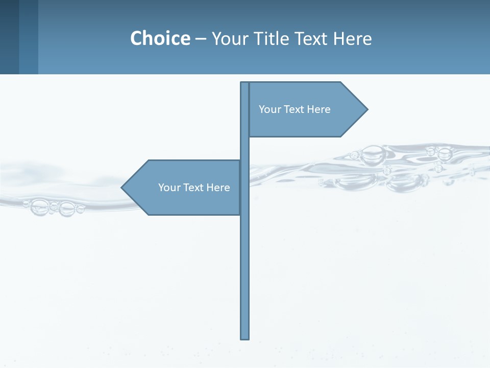 A Blue Water Powerpoint Presentation With Bubbles PowerPoint Template