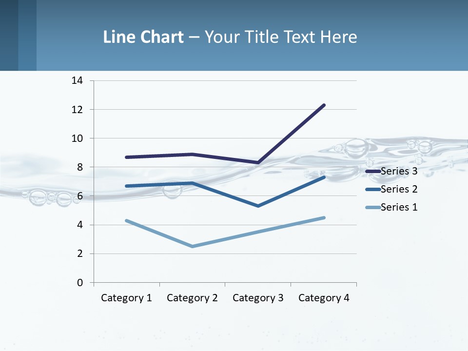 A Blue Water Powerpoint Presentation With Bubbles PowerPoint Template