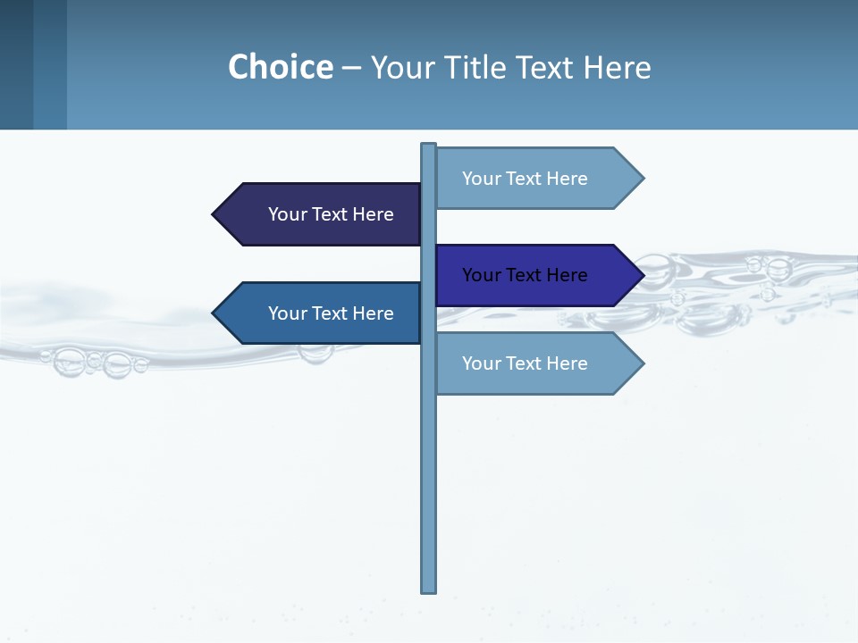 A Blue Water Powerpoint Presentation With Bubbles PowerPoint Template