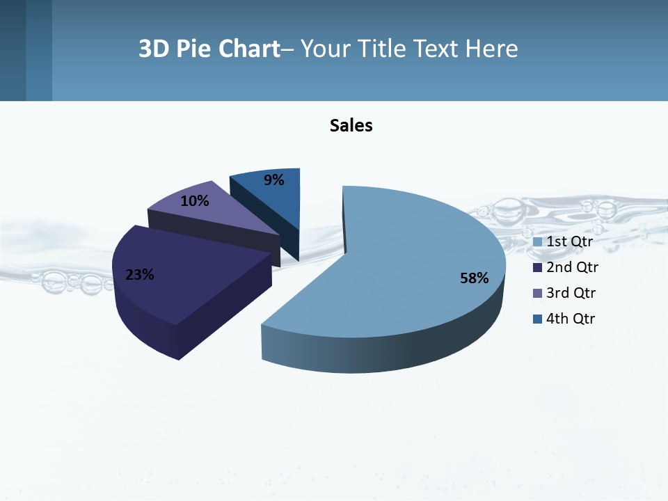 A Blue Water Powerpoint Presentation With Bubbles PowerPoint Template