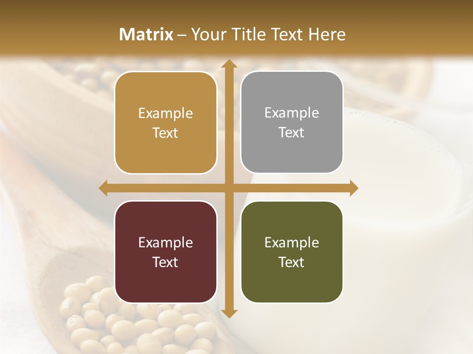A Glass Of Milk Next To A Wooden Spoon PowerPoint Template