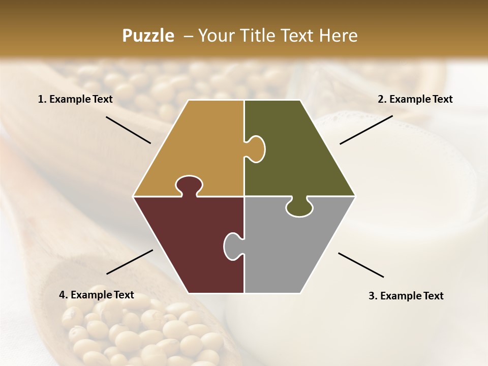 A Glass Of Milk Next To A Wooden Spoon PowerPoint Template