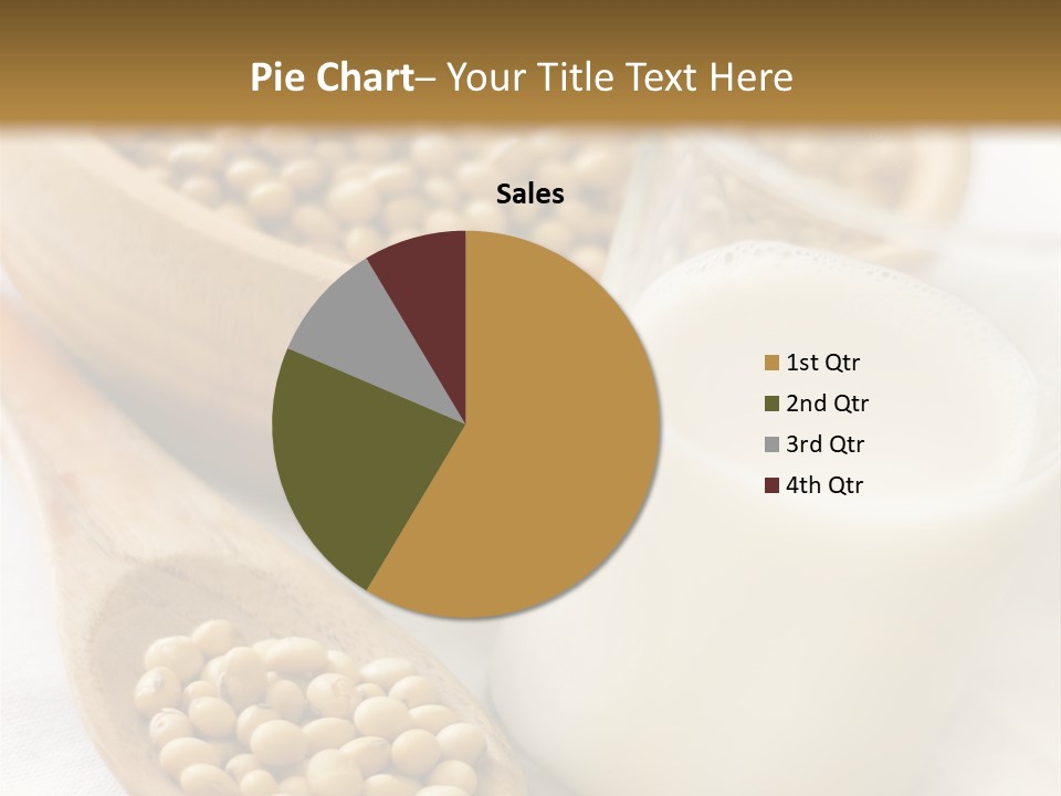 A Glass Of Milk Next To A Wooden Spoon PowerPoint Template