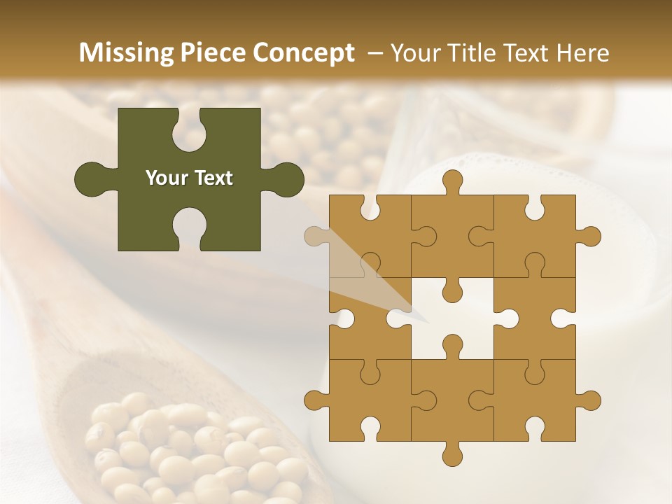 A Glass Of Milk Next To A Wooden Spoon PowerPoint Template