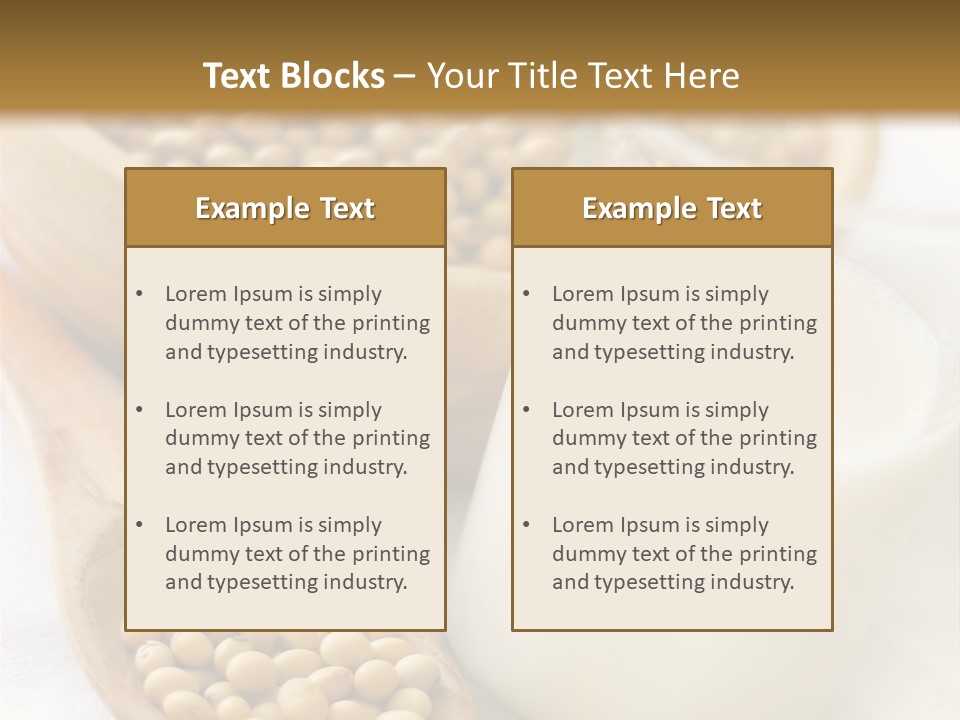 A Glass Of Milk Next To A Wooden Spoon PowerPoint Template