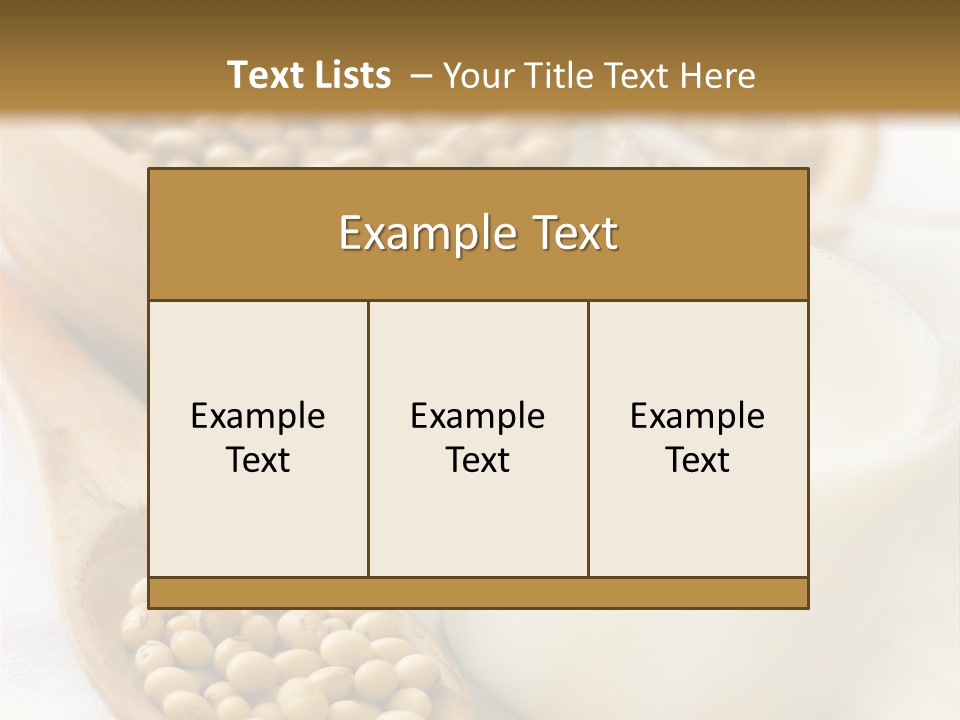 A Glass Of Milk Next To A Wooden Spoon PowerPoint Template