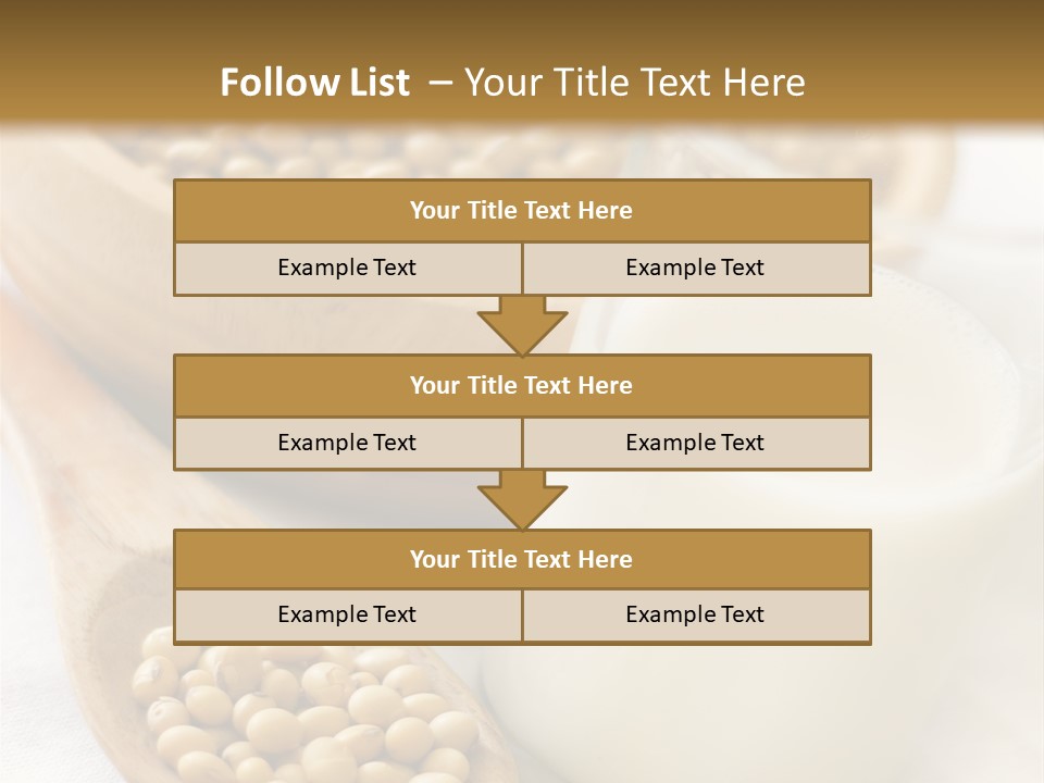 A Glass Of Milk Next To A Wooden Spoon PowerPoint Template