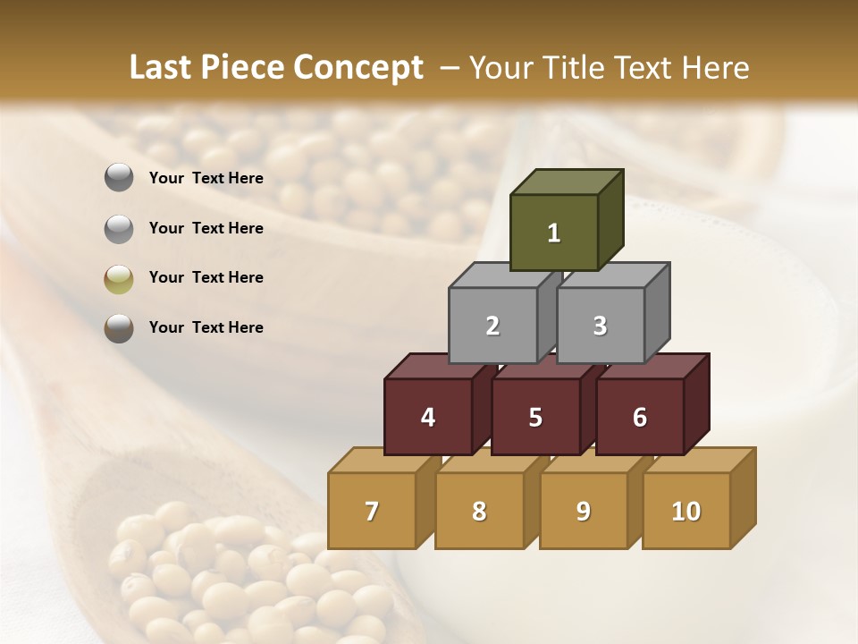 A Glass Of Milk Next To A Wooden Spoon PowerPoint Template
