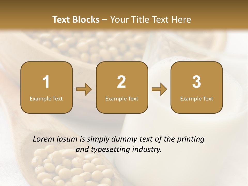 A Glass Of Milk Next To A Wooden Spoon PowerPoint Template