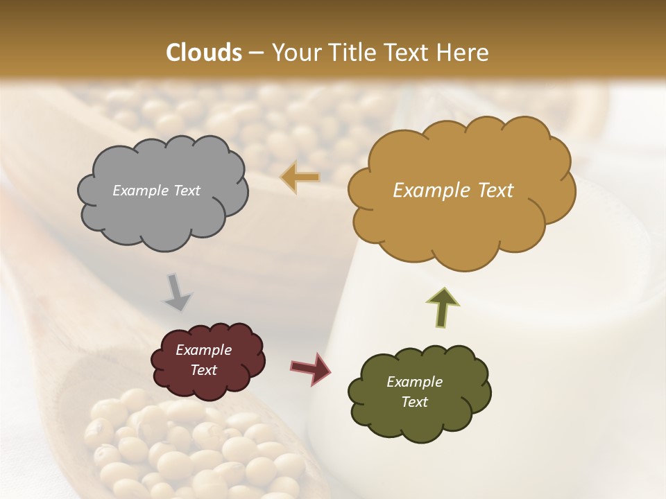A Glass Of Milk Next To A Wooden Spoon PowerPoint Template
