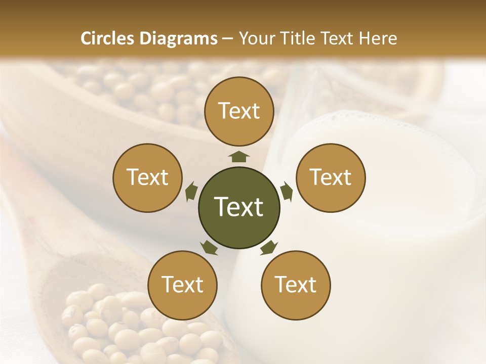 A Glass Of Milk Next To A Wooden Spoon PowerPoint Template