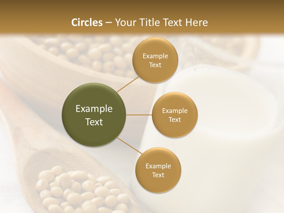 A Glass Of Milk Next To A Wooden Spoon PowerPoint Template