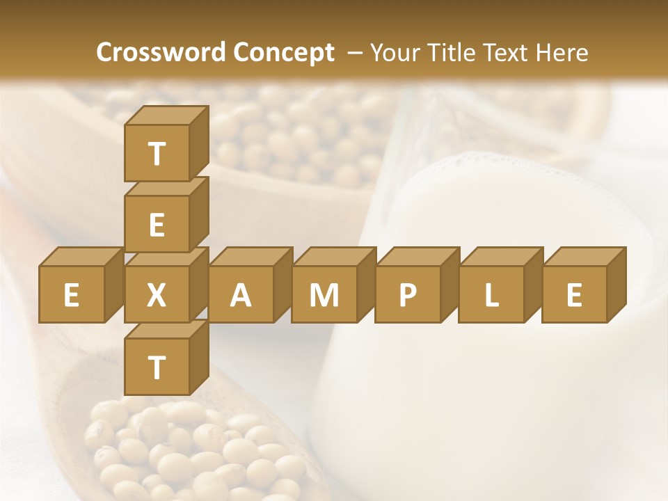 A Glass Of Milk Next To A Wooden Spoon PowerPoint Template