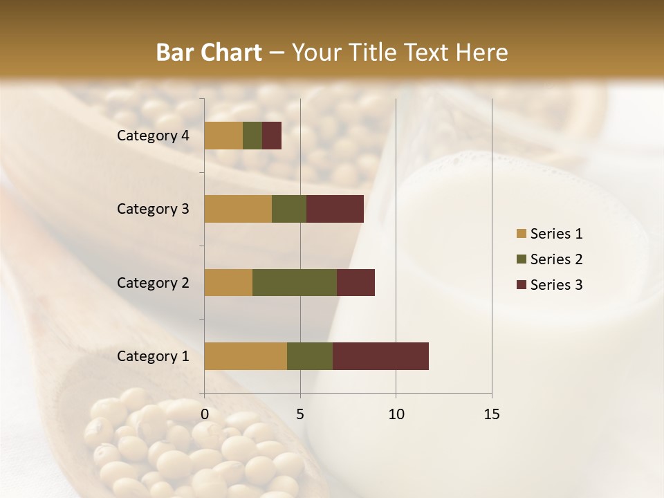 A Glass Of Milk Next To A Wooden Spoon PowerPoint Template