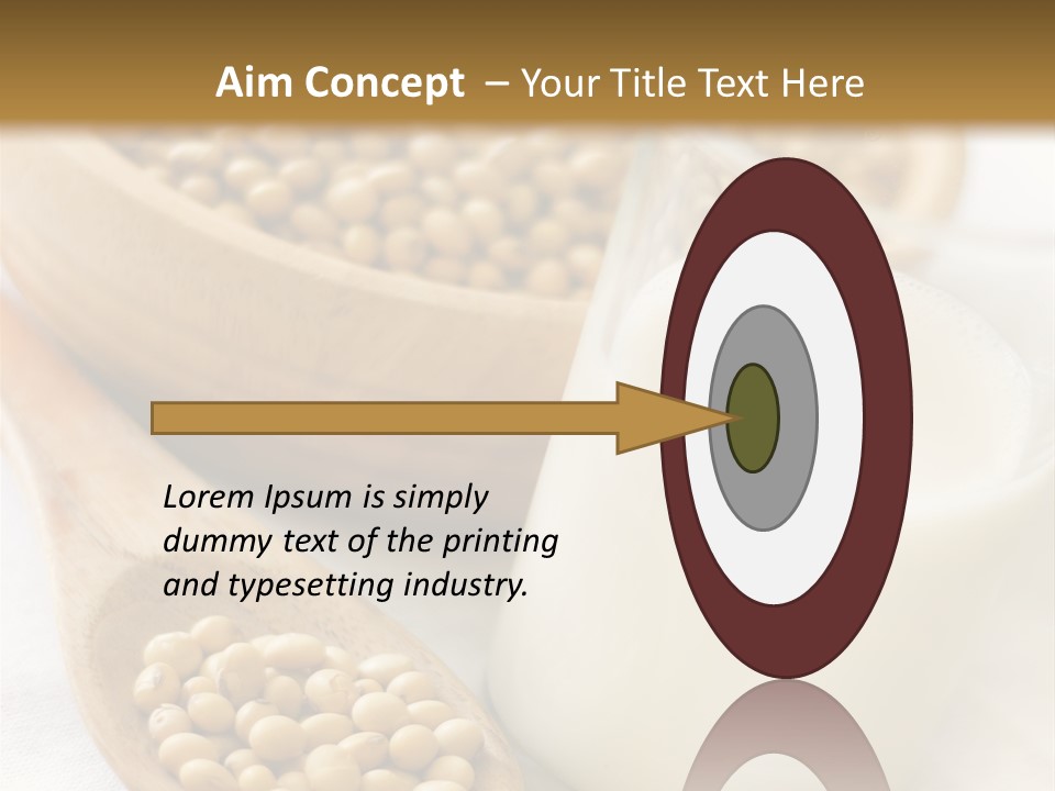 A Glass Of Milk Next To A Wooden Spoon PowerPoint Template