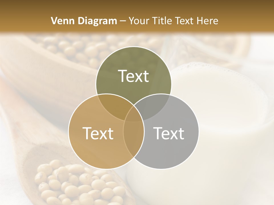 A Glass Of Milk Next To A Wooden Spoon PowerPoint Template