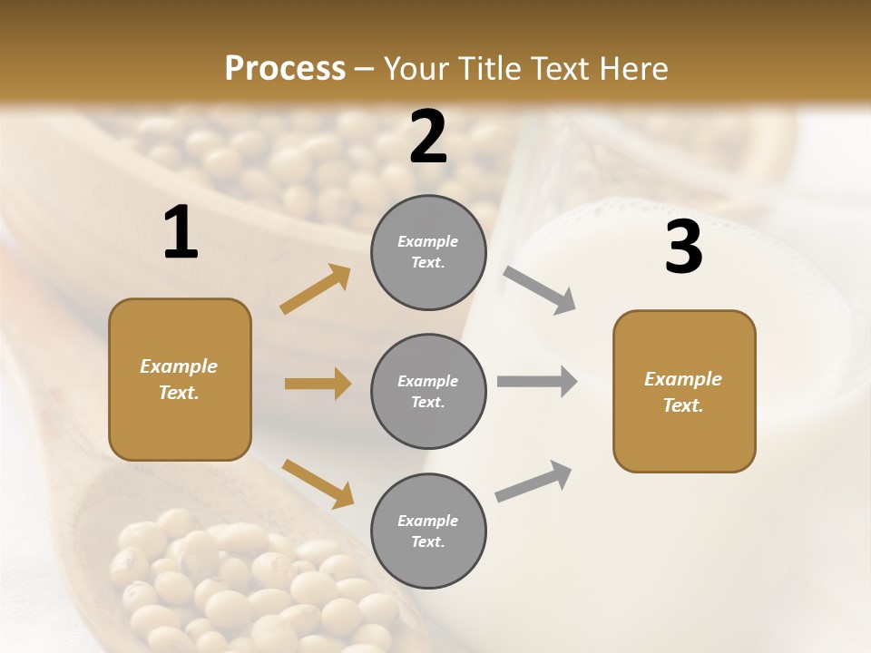 A Glass Of Milk Next To A Wooden Spoon PowerPoint Template