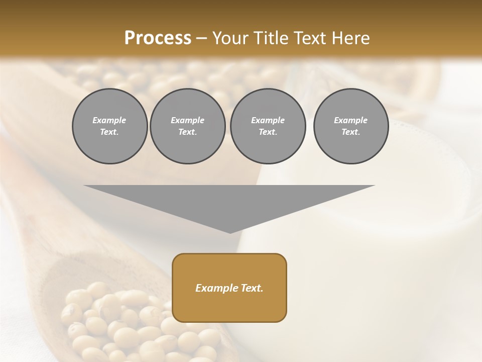 A Glass Of Milk Next To A Wooden Spoon PowerPoint Template