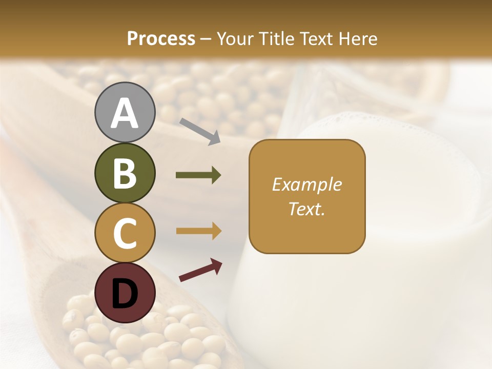 A Glass Of Milk Next To A Wooden Spoon PowerPoint Template