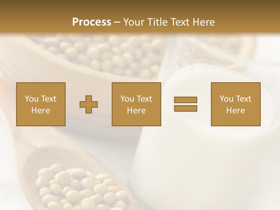 A Glass Of Milk Next To A Wooden Spoon PowerPoint Template