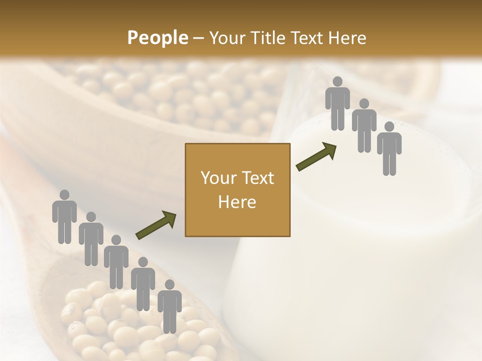 A Glass Of Milk Next To A Wooden Spoon PowerPoint Template
