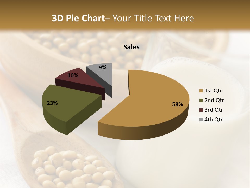 A Glass Of Milk Next To A Wooden Spoon PowerPoint Template