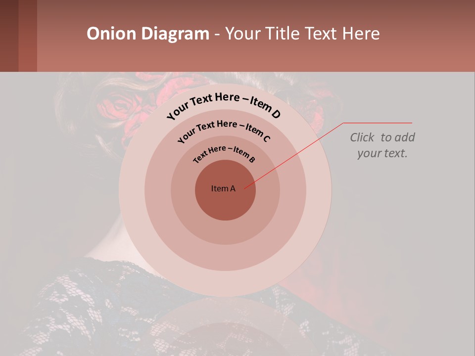 A Woman With Red Roses In Her Hair PowerPoint Template