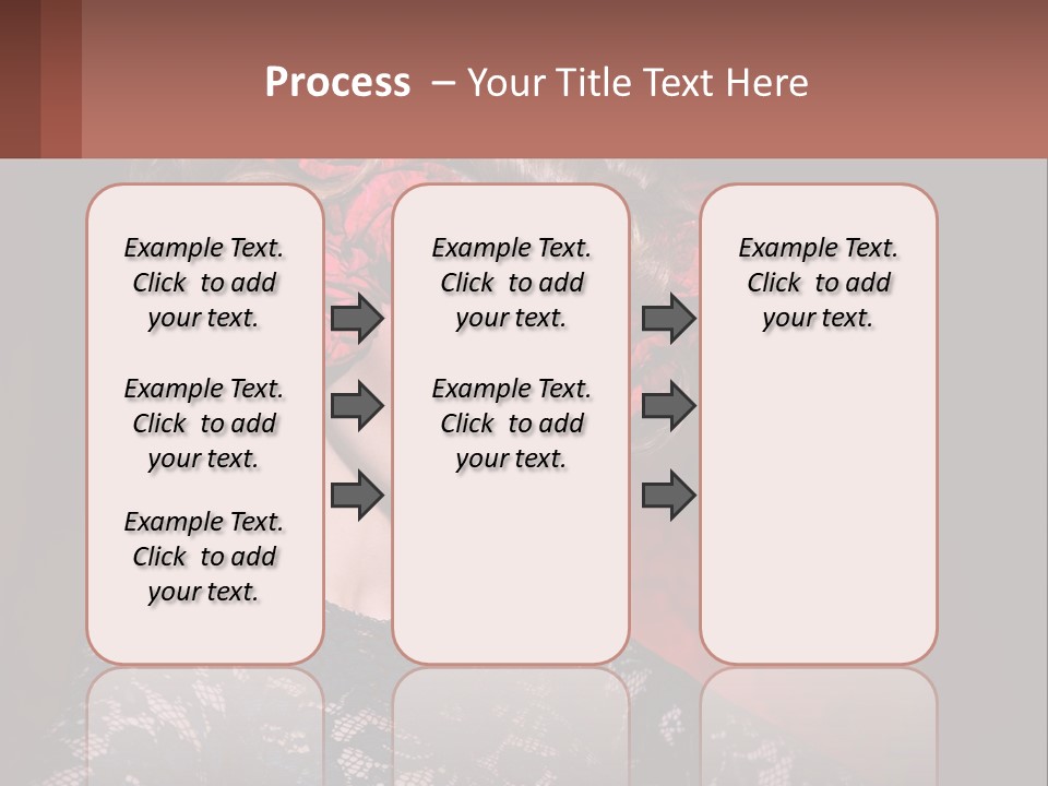 A Woman With Red Roses In Her Hair PowerPoint Template