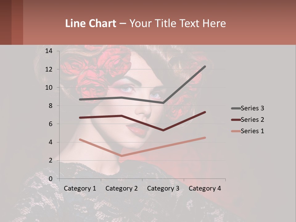 A Woman With Red Roses In Her Hair PowerPoint Template