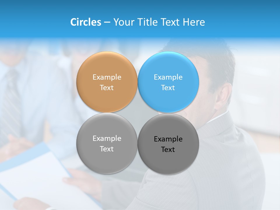 A Group Of Business People Sitting At A Table PowerPoint Template