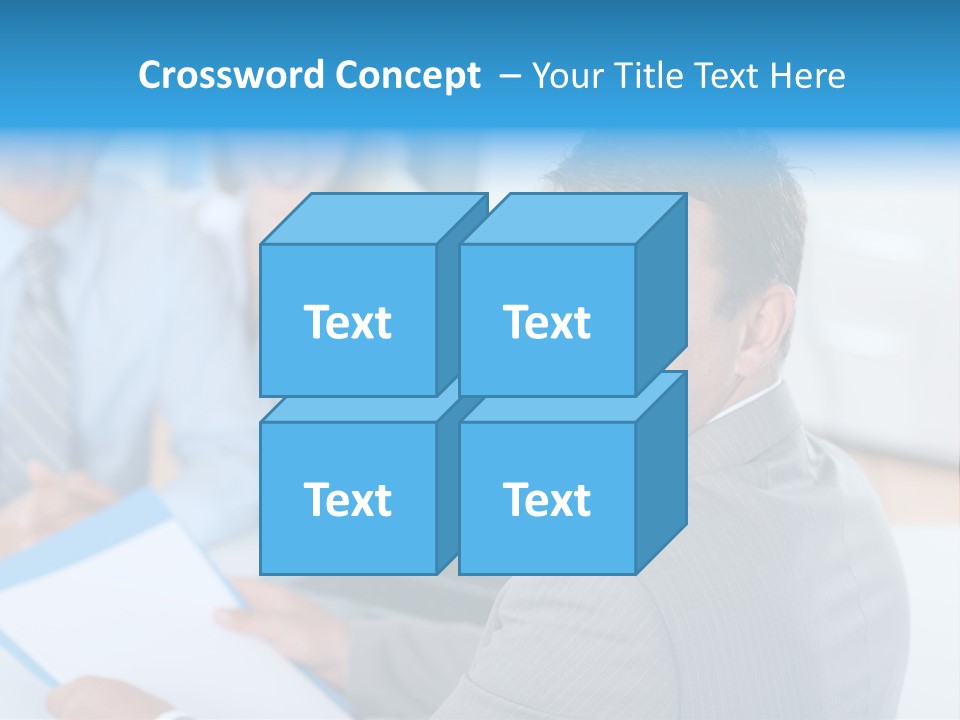 A Group Of Business People Sitting At A Table PowerPoint Template