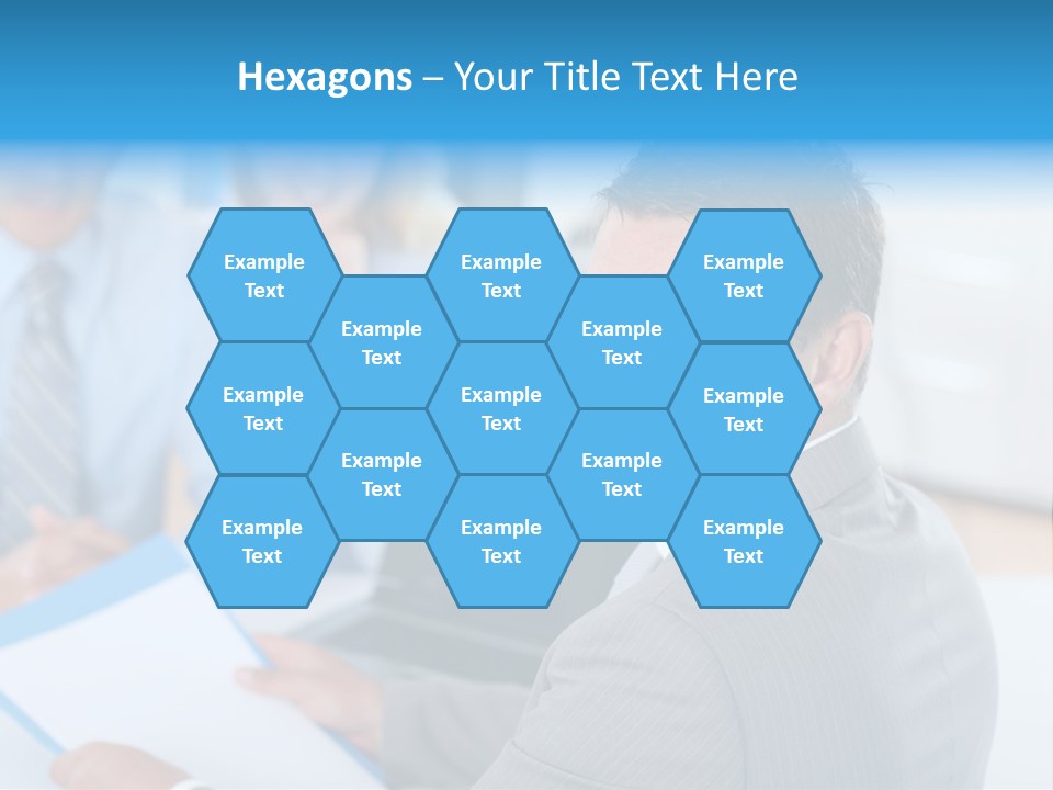 A Group Of Business People Sitting At A Table PowerPoint Template