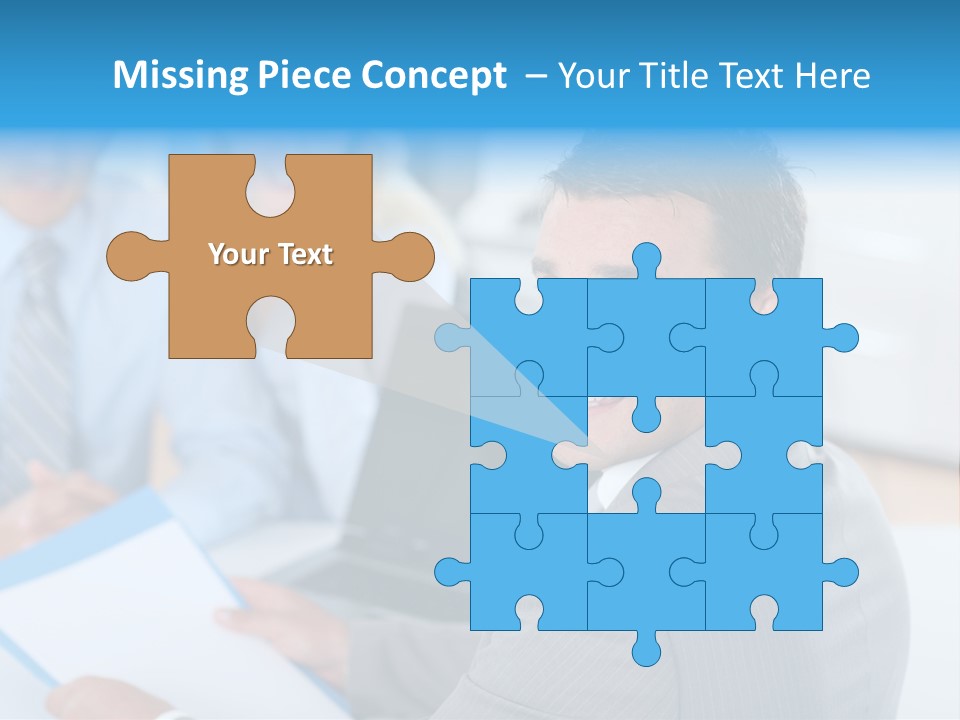 A Group Of Business People Sitting At A Table PowerPoint Template