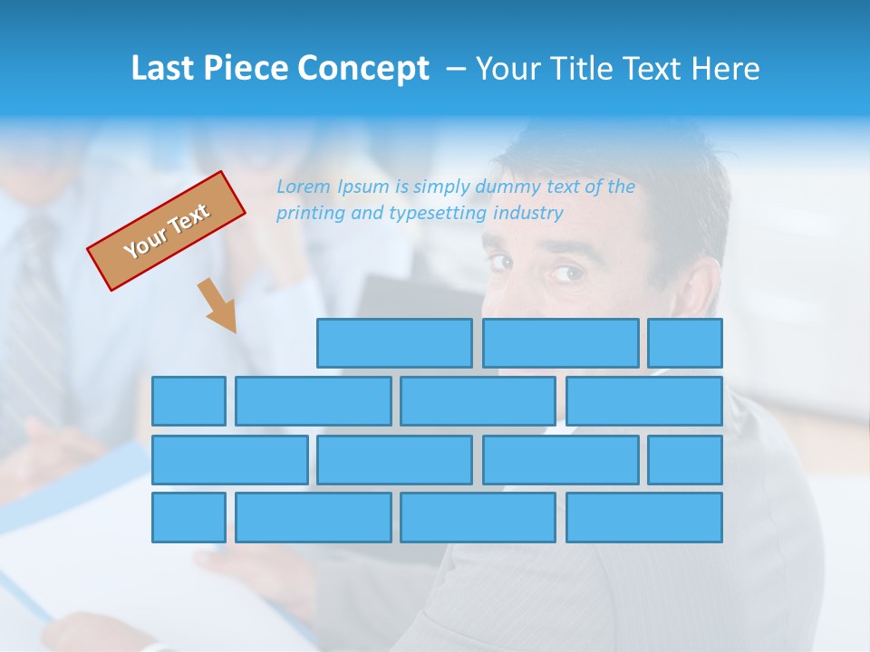 A Group Of Business People Sitting At A Table PowerPoint Template