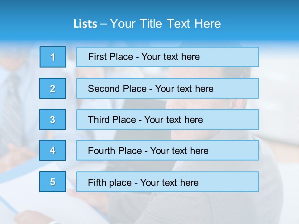A Group Of Business People Sitting At A Table PowerPoint Template