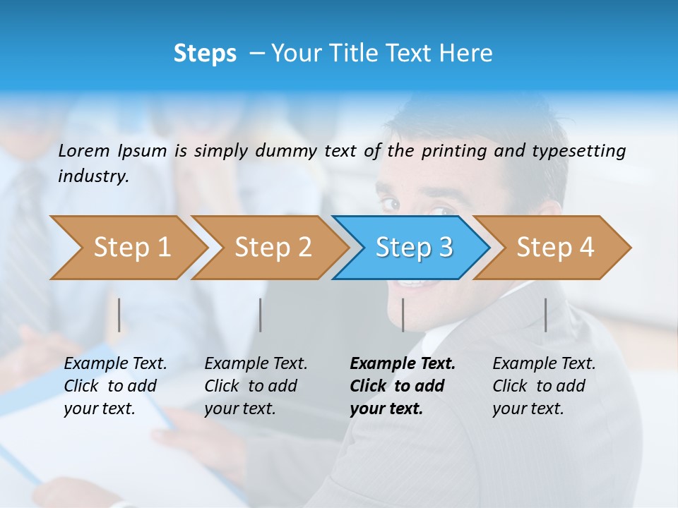 A Group Of Business People Sitting At A Table PowerPoint Template