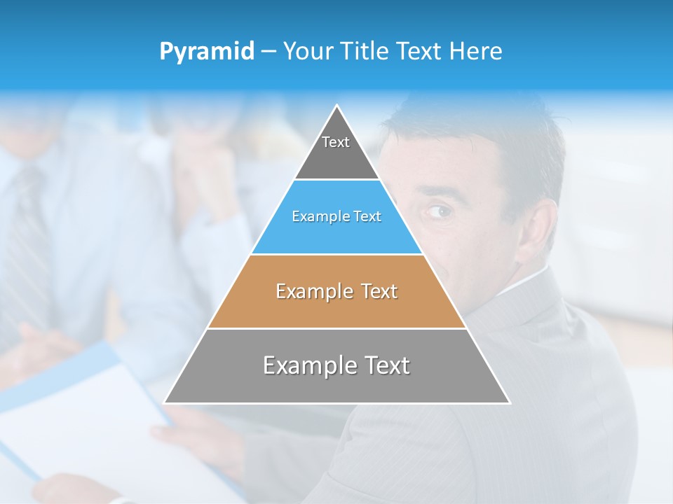 A Group Of Business People Sitting At A Table PowerPoint Template