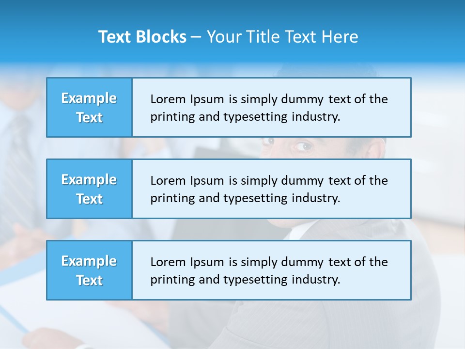 A Group Of Business People Sitting At A Table PowerPoint Template
